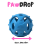 Rubber Chew Ball Blue for Dogs PawDrop