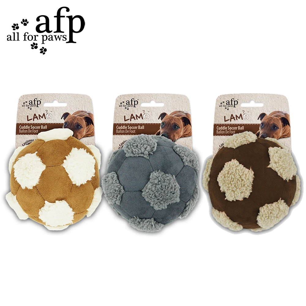 All For Paws Football Fleece Toy For Dog Faux Suede and Ultra-soft Fleece Refill For Large Dog Ball Toy With Sqeaker Sound