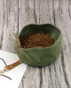 Folding Waterproof Canvas Dog Bowl | 1000ml Portable Travel Bowl